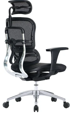WorkPro® 12000 Series Ergonomic Mesh High-Back Executive Chair, Black/Chrome, BIFMA Compliant