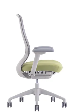 WorkPro® 6000 Series Multifunction Ergonomic Mesh/Fabric High-Back Executive Chair, White Frame/Lime Seat, BIFMA Compliant