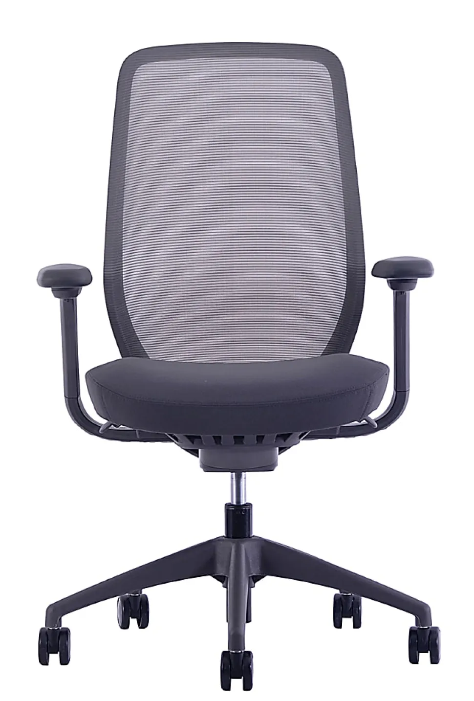 WorkPro® 6000 Series Multifunction Ergonomic Mesh/Fabric High-Back Executive Chair, Gray Frame/Gray Seat, BIFMA Compliant