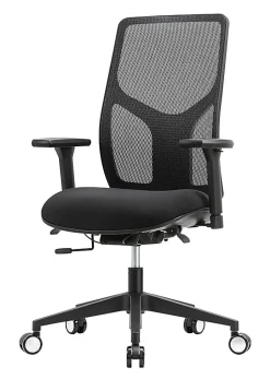 WorkPro® 4000 Series Multifunction Ergonomic Mesh/Fabric High-Back Executive Office Chair, Black/Black, BIFMA Compliant
