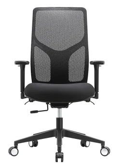 WorkPro® 4000 Series Multifunction Ergonomic Mesh/Fabric High-Back Executive Office Chair, Black/Black, BIFMA Compliant