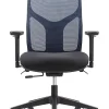 WorkPro® 4000 Series Multifunction Ergonomic Mesh/Fabric High-Back Executive Chair, Blue/Black, BIFMA Compliant