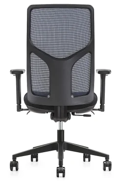 WorkPro® 4000 Series Multifunction Ergonomic Mesh/Fabric High-Back Executive Chair, Blue/Black, BIFMA Compliant