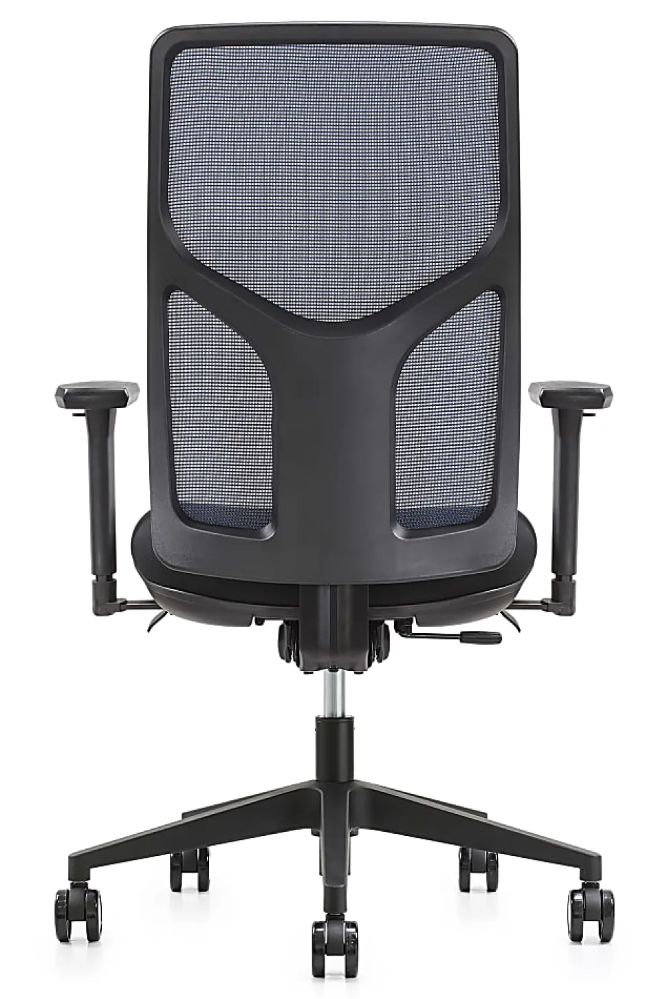 WorkPro® 4000 Series Multifunction Ergonomic Mesh/Fabric High-Back Executive Chair, Blue/Black, BIFMA Compliant