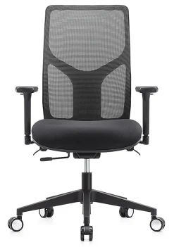 WorkPro® 4000 Series Multifunction Ergonomic Mesh/Fabric High-Back Executive Chair, Gray/Black, BIFMA Compliant
