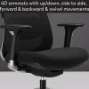 WorkPro® Uomo Ergonomic Mesh/Fabric Mid-Back Office Chair, Black/Chrome, BIFMA Compliant