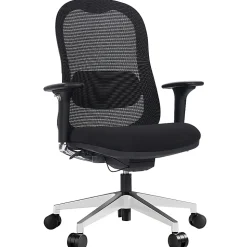WorkPro® Uomo Ergonomic Mesh/Fabric Mid-Back Office Chair, Black/Chrome, BIFMA Compliant