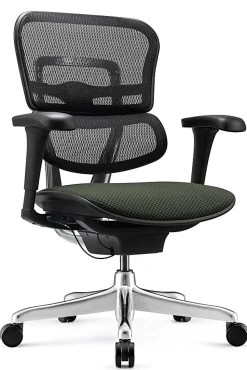 WorkPro® 12000 V2 Series Ergonomic Mesh/Fabric High-Back Office Chair, Olive/Black, BIFMA Compliant