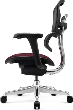 WorkPro® 12000 V2 Series Ergonomic Mesh/Fabric High-Back Office Chair, Burgundy/Black, BIFMA Compliant