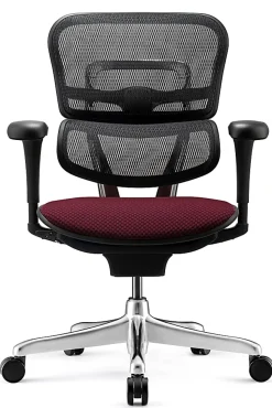 WorkPro® 12000 V2 Series Ergonomic Mesh/Fabric High-Back Office Chair, Burgundy/Black, BIFMA Compliant