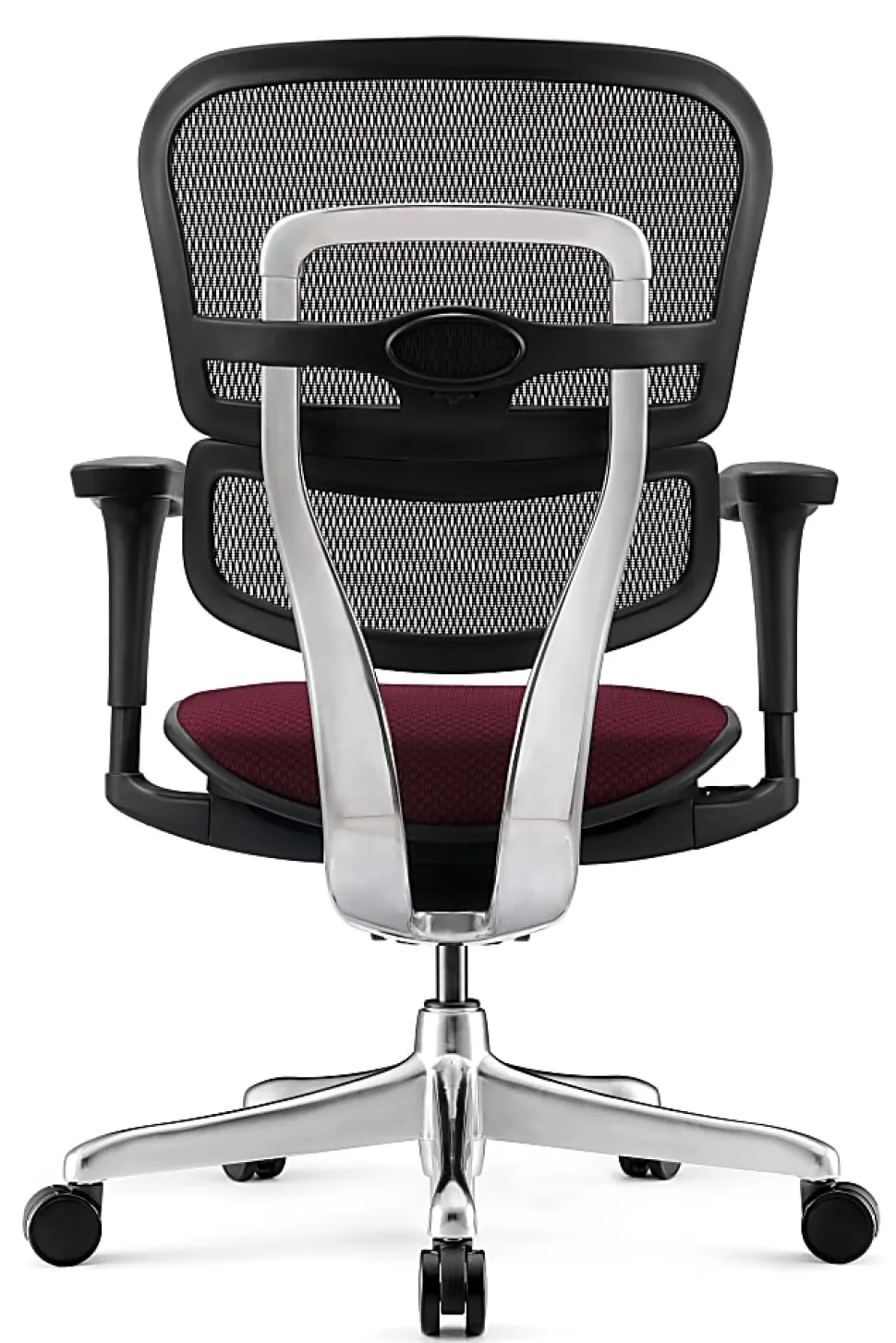 WorkPro® 12000 V2 Series Ergonomic Mesh/Fabric High-Back Office Chair, Burgundy/Black, BIFMA Compliant