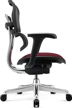 WorkPro® 12000 V2 Series Ergonomic Mesh/Fabric High-Back Office Chair, Burgundy/Black, BIFMA Compliant
