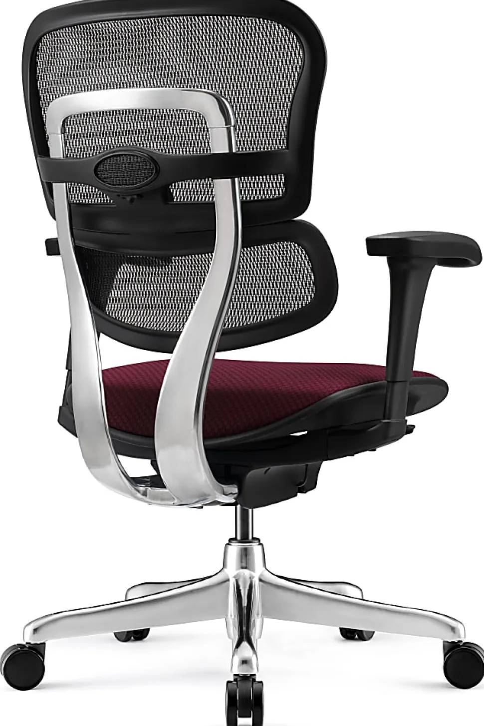 WorkPro® 12000 V2 Series Ergonomic Mesh/Fabric High-Back Office Chair, Burgundy/Black, BIFMA Compliant