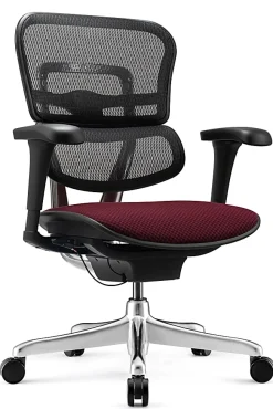 WorkPro® 12000 V2 Series Ergonomic Mesh/Fabric High-Back Office Chair, Burgundy/Black, BIFMA Compliant