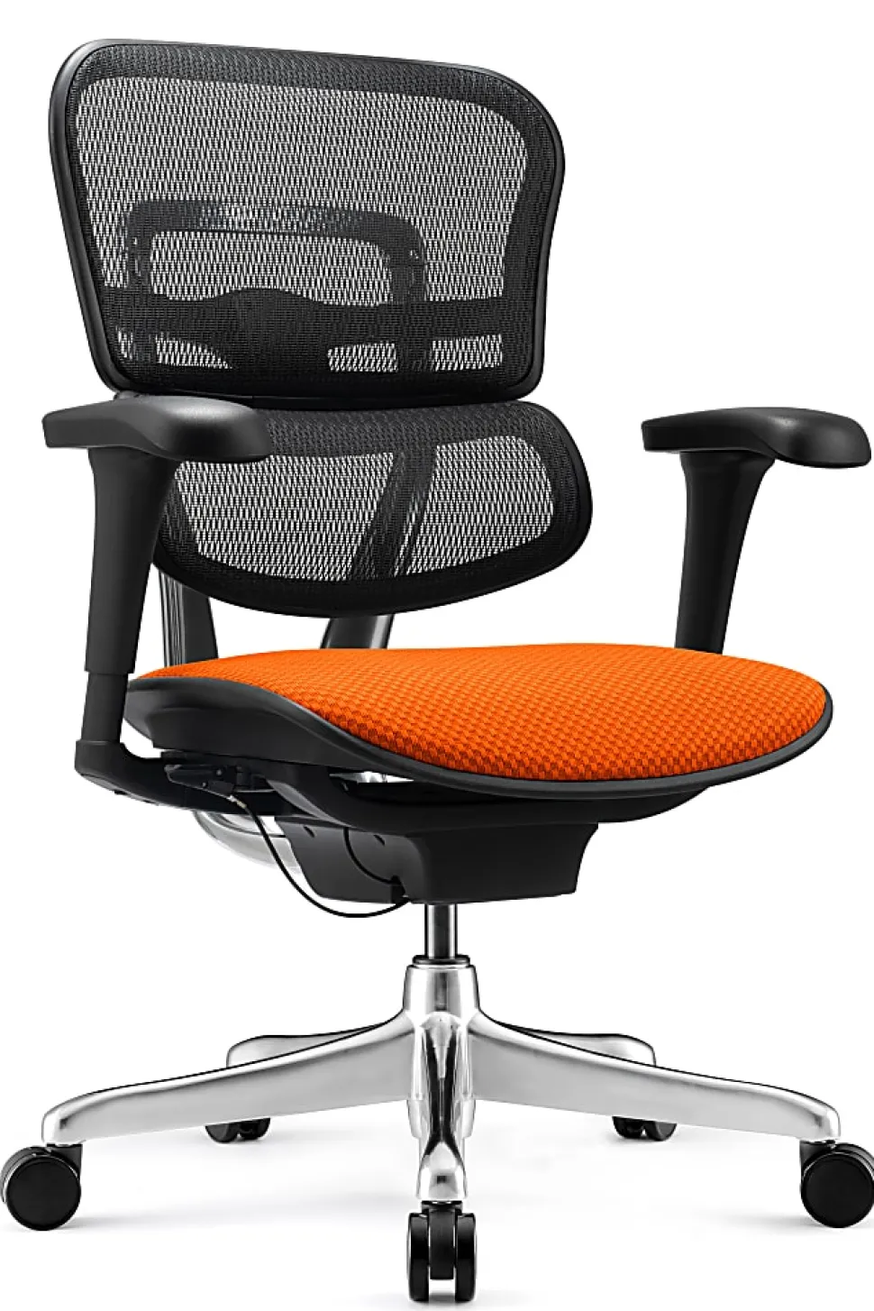 WorkPro® 12000 V2 Series Ergonomic Mesh/Fabric High-Back Office Chair, Tangerine/Black, BIFMA Compliant