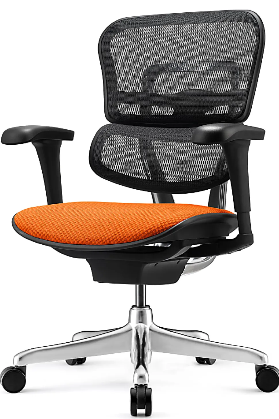 WorkPro® 12000 V2 Series Ergonomic Mesh/Fabric High-Back Office Chair, Tangerine/Black, BIFMA Compliant