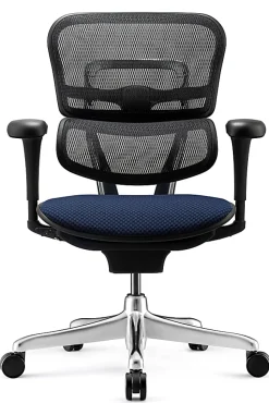 WorkPro® 12000 V2 Series Ergonomic Mesh/Fabric High-Back Office Chair, Navy/Black, BIFMA Compliant