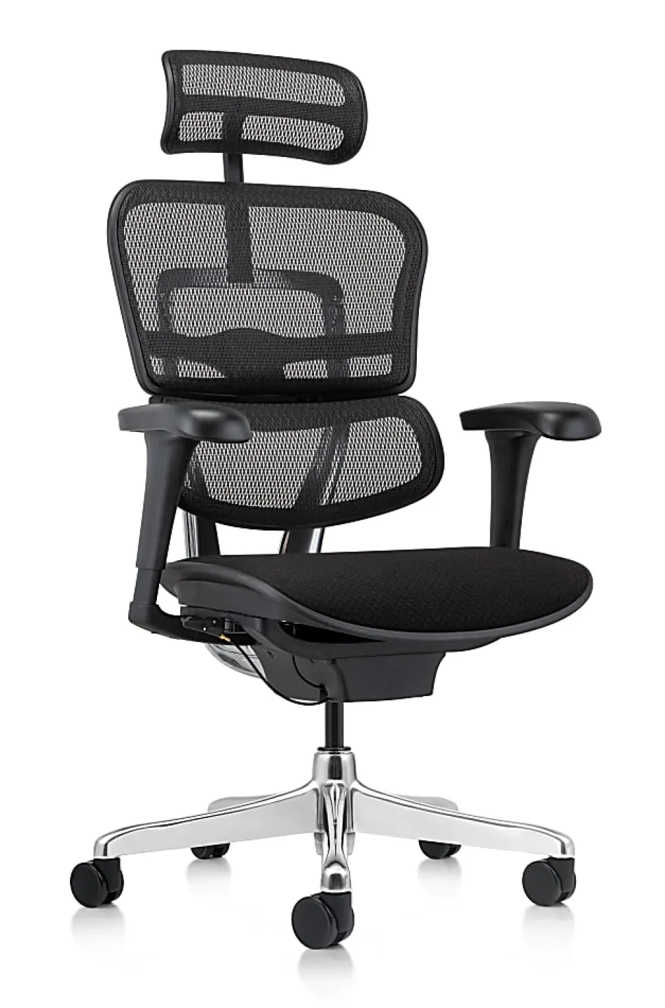 WorkPro 12000 V2 Series Mesh/Fabric High-Back Executive Office Chair, Black