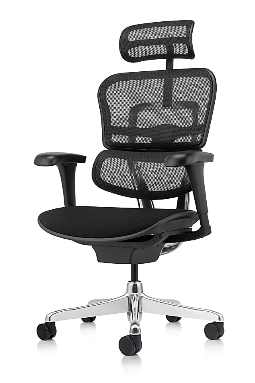 WorkPro 12000 V2 Series Mesh/Fabric High-Back Executive Office Chair, Black