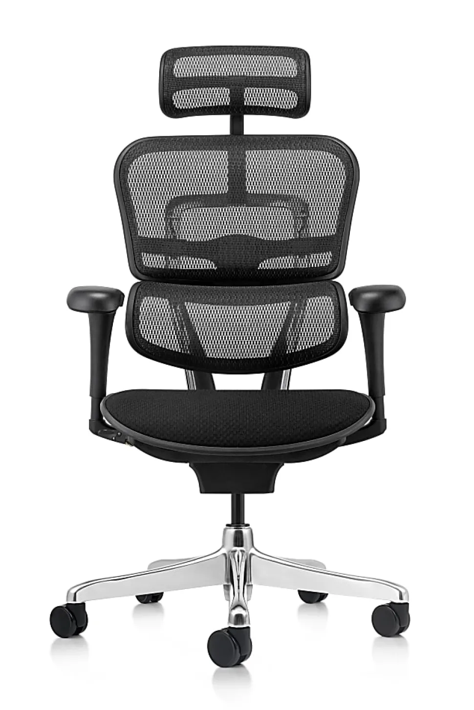 WorkPro 12000 V2 Series Mesh/Fabric High-Back Executive Office Chair, Black