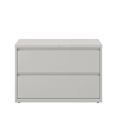WorkPro® 42"W x 18-5/8"D Lateral 2-Drawer File Cabinet, Light Gray