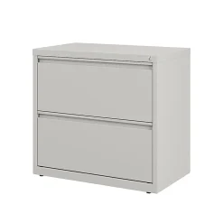 WorkPro® 30"W x 18-5/8"D Lateral 2-Drawer File Cabinet, Light Gray