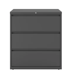 WorkPro® 36"W x 18-5/8"D Lateral 3-Drawer File Cabinet, Charcoal