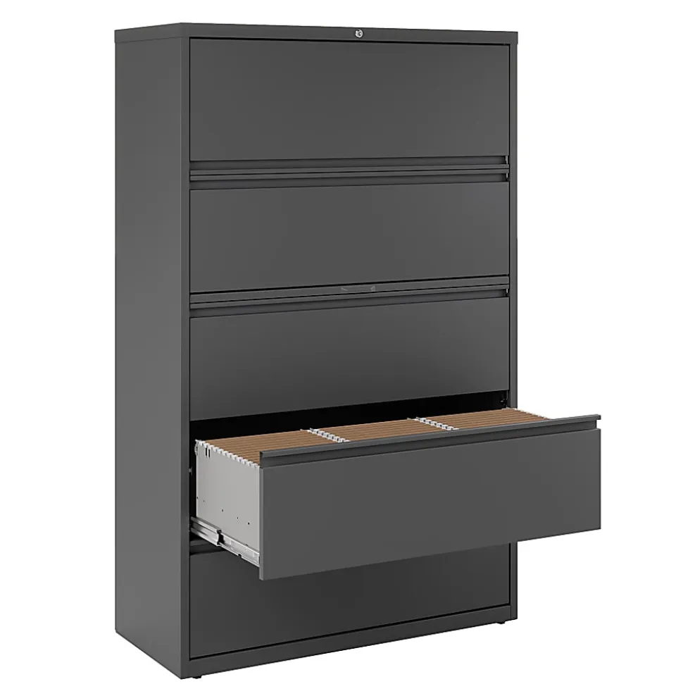 WorkPro® 36"W x 18-5/8"D Lateral 3-Drawer File Cabinet, Light Gray