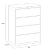 WorkPro® 36"W x 18-5/8"D Lateral 4-Drawer File Cabinet, Putty
