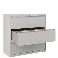 WorkPro® 42"W x 18-5/8"D Lateral 3-Drawer File Cabinet, Light Gray