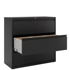 WorkPro® 42"W x 18-5/8"D Lateral 3-Drawer File Cabinet, Black