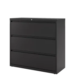 WorkPro® 42"W x 18-5/8"D Lateral 3-Drawer File Cabinet, Black