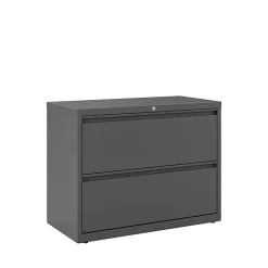 WorkPro® 36"W x 18-5/8"D Lateral 2-Drawer File Cabinet, Charcoal