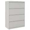 WorkPro® 36"W x 18-5/8"D Lateral 4-Drawer File Cabinet, Light Gray