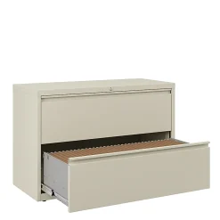 WorkPro® 42"W x 18-5/8"D Lateral 2-Drawer File Cabinet, Putty