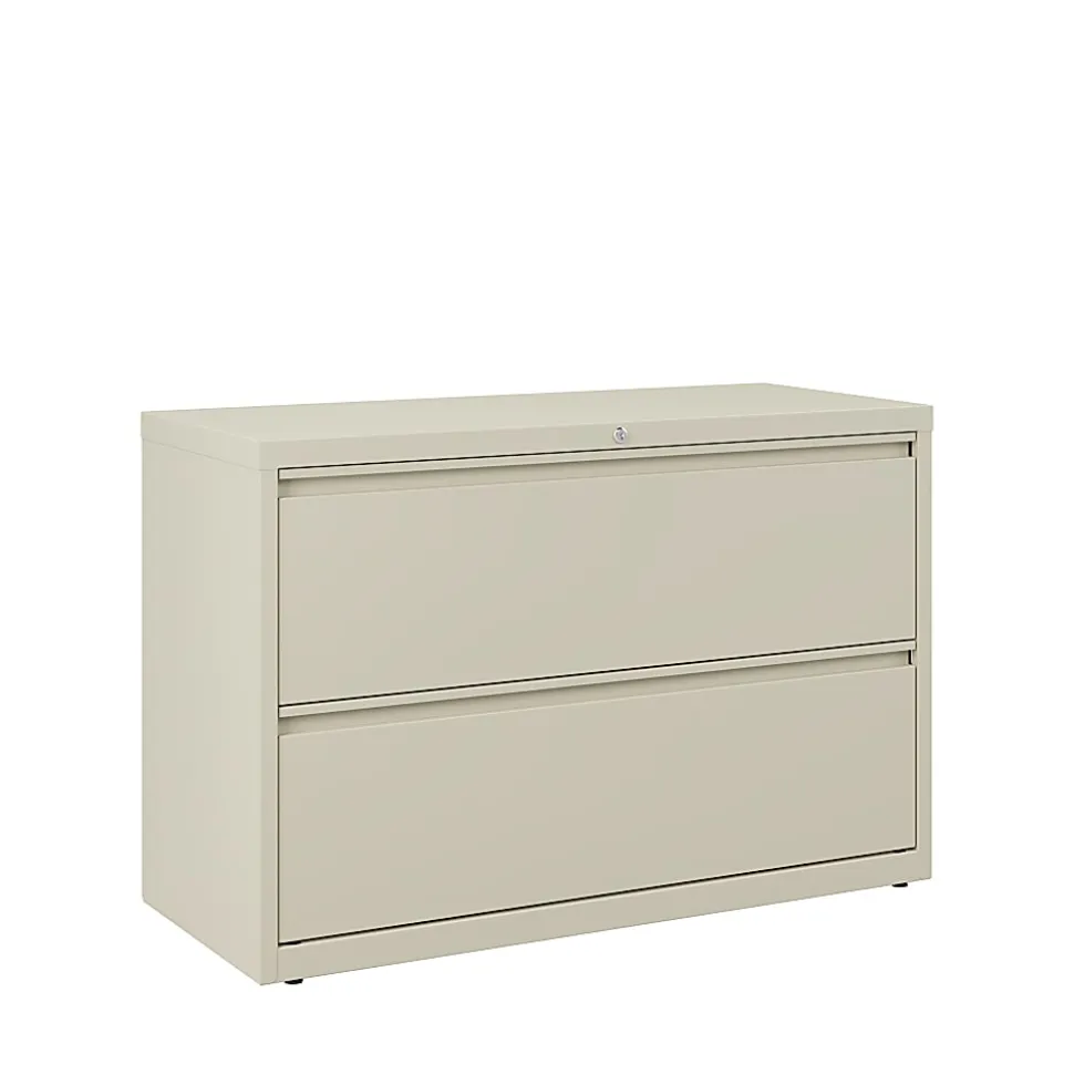 WorkPro® 42"W x 18-5/8"D Lateral 2-Drawer File Cabinet, Putty