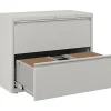WorkPro® 36"W x 18-5/8"D Lateral 2-Drawer File Cabinet, Light Gray