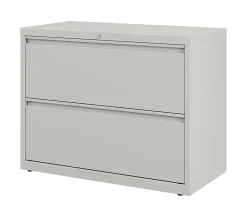 WorkPro® 36"W x 18-5/8"D Lateral 2-Drawer File Cabinet, Light Gray