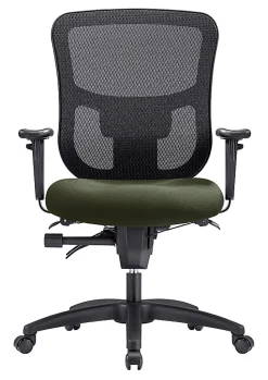 WorkPro® 9500XL Series Big & Tall Ergonomic Mesh/Premium Fabric Mid-Back Chair, Black/Olive, BIFMA Compliant