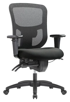 WorkPro® 9500XL Series Big & Tall Ergonomic Mesh/Premium Fabric Mid-Back Chair, Black/Gray, BIFMA Compliant