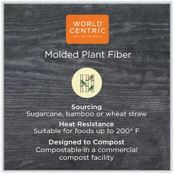 World Centric® Fiber Bowls, 32 Oz, Natural Paper, Pack Of 500 Bowls