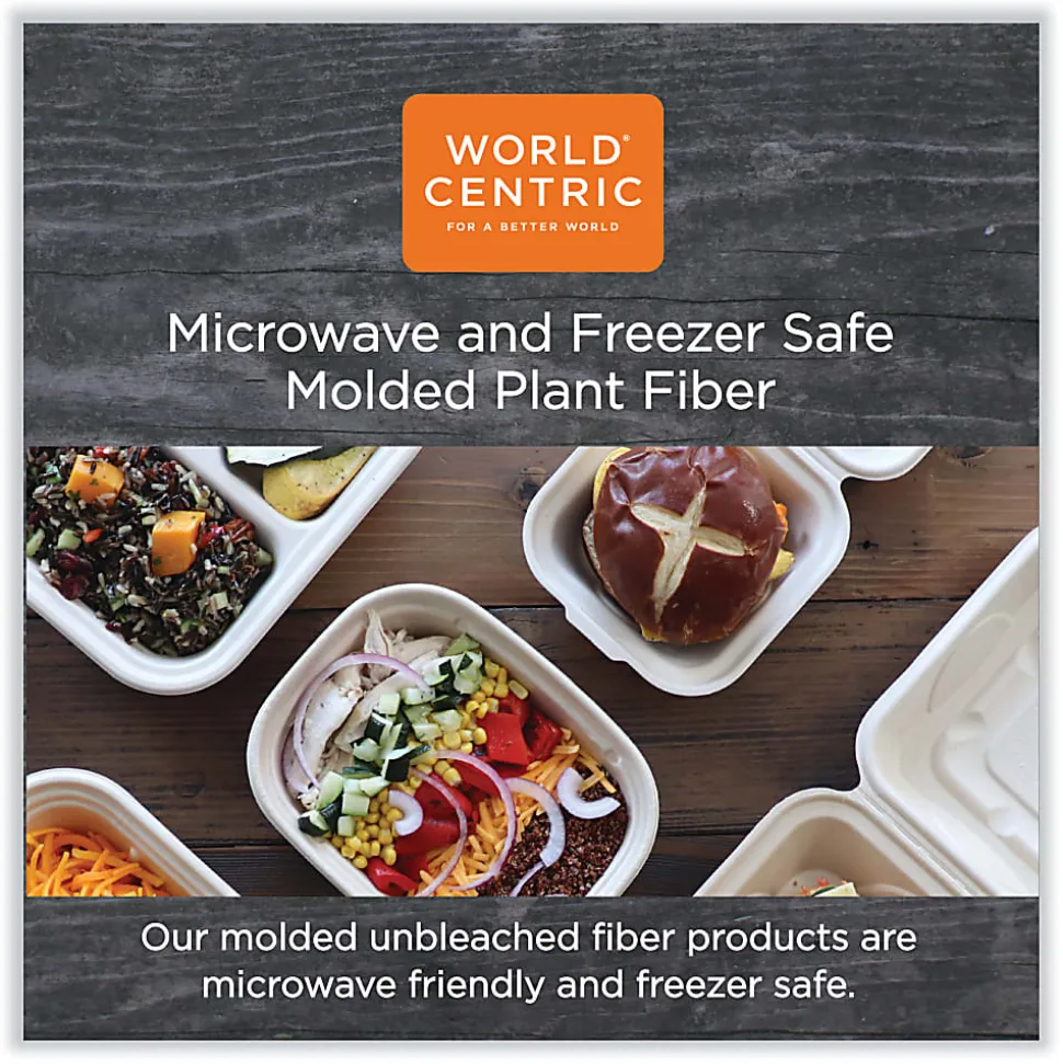 World Centric® Fiber Bowls, 24 Oz, Natural Paper, Pack Of 500 Bowls