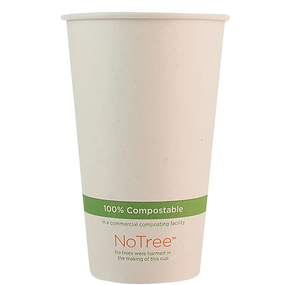 World Centric Paper Hot Cups, 16 Oz, Natural, Pack Of 1,000 Cups