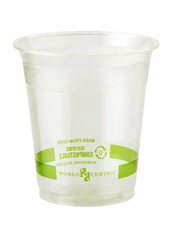 World Centric® PLA Cold Cups, 7 Oz, Clear, Pack Of 2,000 Cups