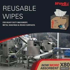 Wypall PowerClean X80 Heavy Duty Cloths - Brag Box - 11.10
