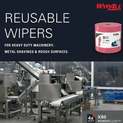 Wypall X80 Jumbo Wipes, 12 1/2