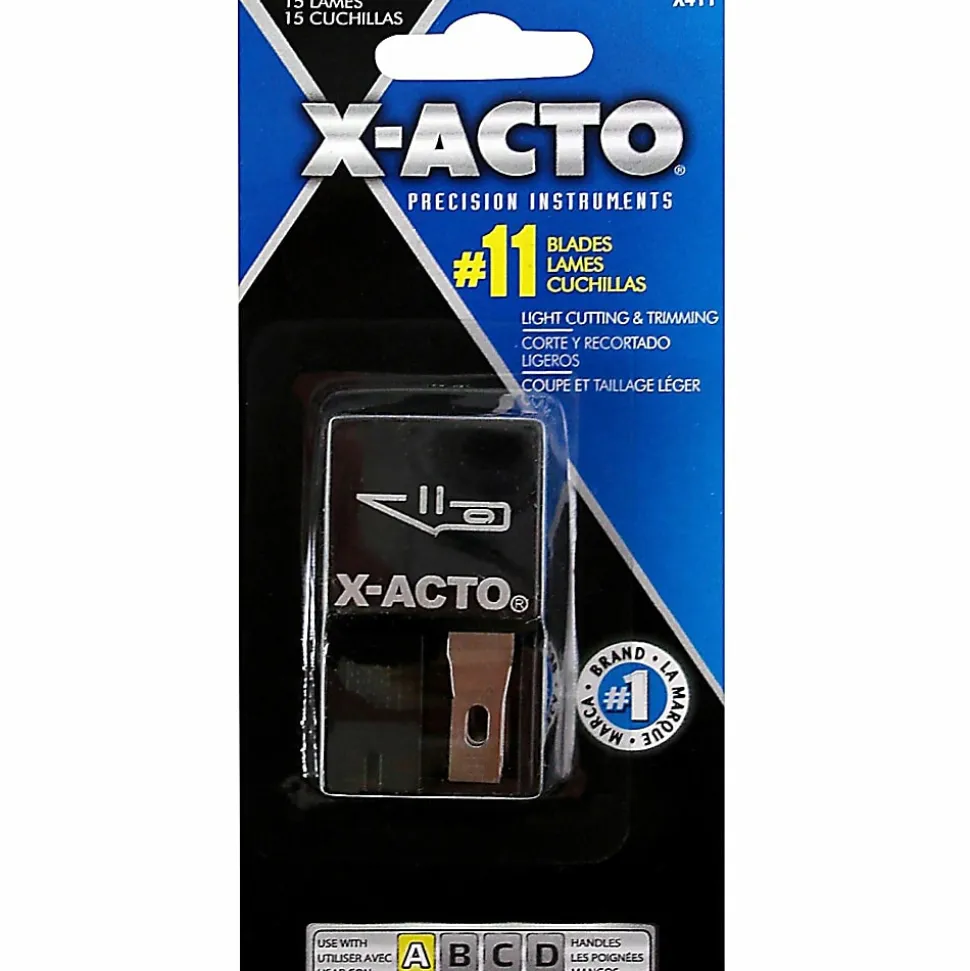 X-Acto® Knife Blades, No. 11 Blade With Safety Dispenser, Pack Of 15