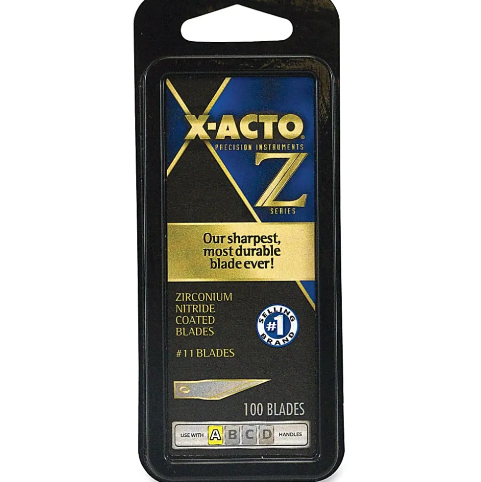 X-Acto #11 Precision Z-Series Replacement Blades, Gold, Pack Of 100