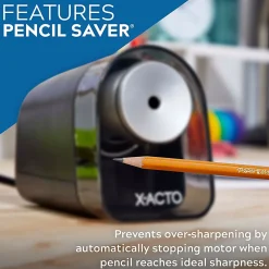 X-ACTO® XLR™ Electric Pencil Sharpener, Black