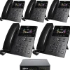 XBLUE QB1 Advanced Business Communications System Bundle With (5) IP8g Telephones, Black